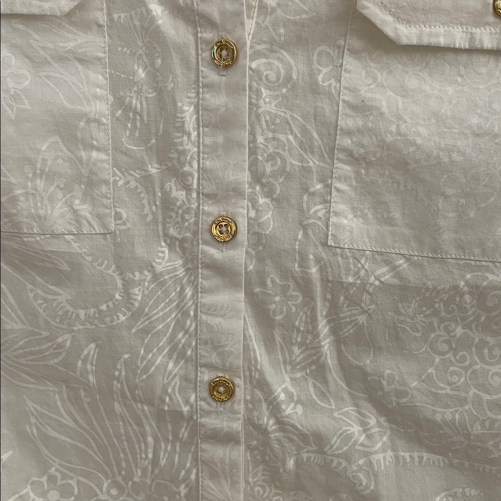 Lilly Pulitzer Captiva White Shirt swim coverup small EUC SMALL - Picture 5 of 8